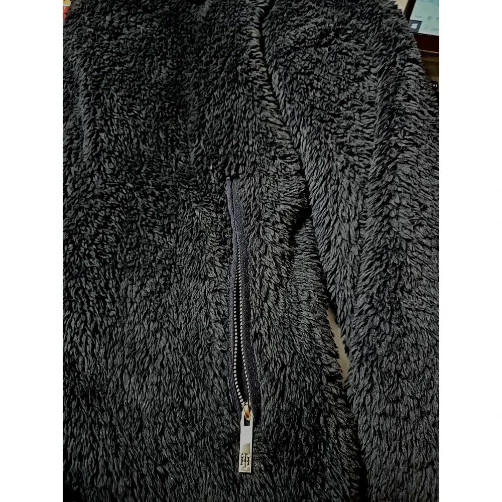 Tommy‎ Hilfiger Women's sherpa quarter-zip pullover jacket  navy blue Medium